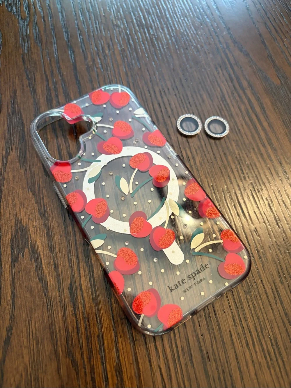 kate spade Cherry Print Protective Case - Red & Green